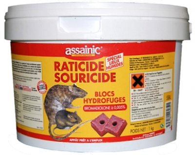 Raticide bloc 40 rat - 1,00 kg